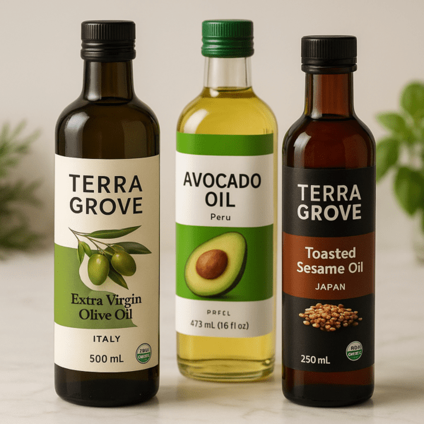 Cooking Oil Labels | Custom Printed Labels | White Graphics