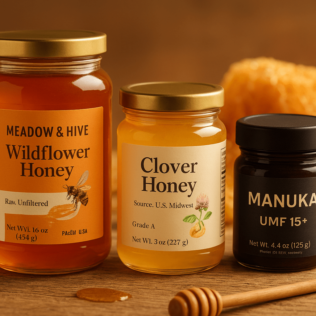 Custom honey jar labels