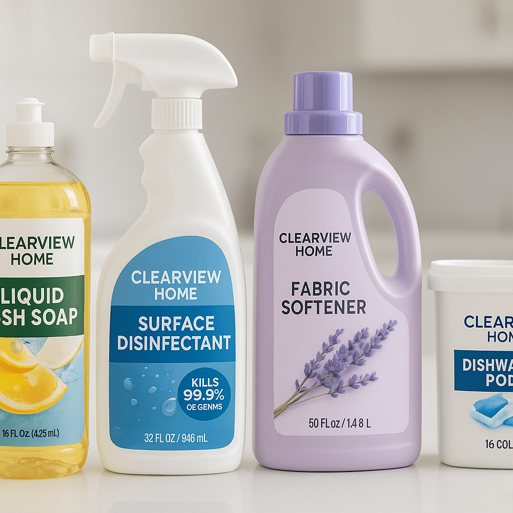 Custom household product labels