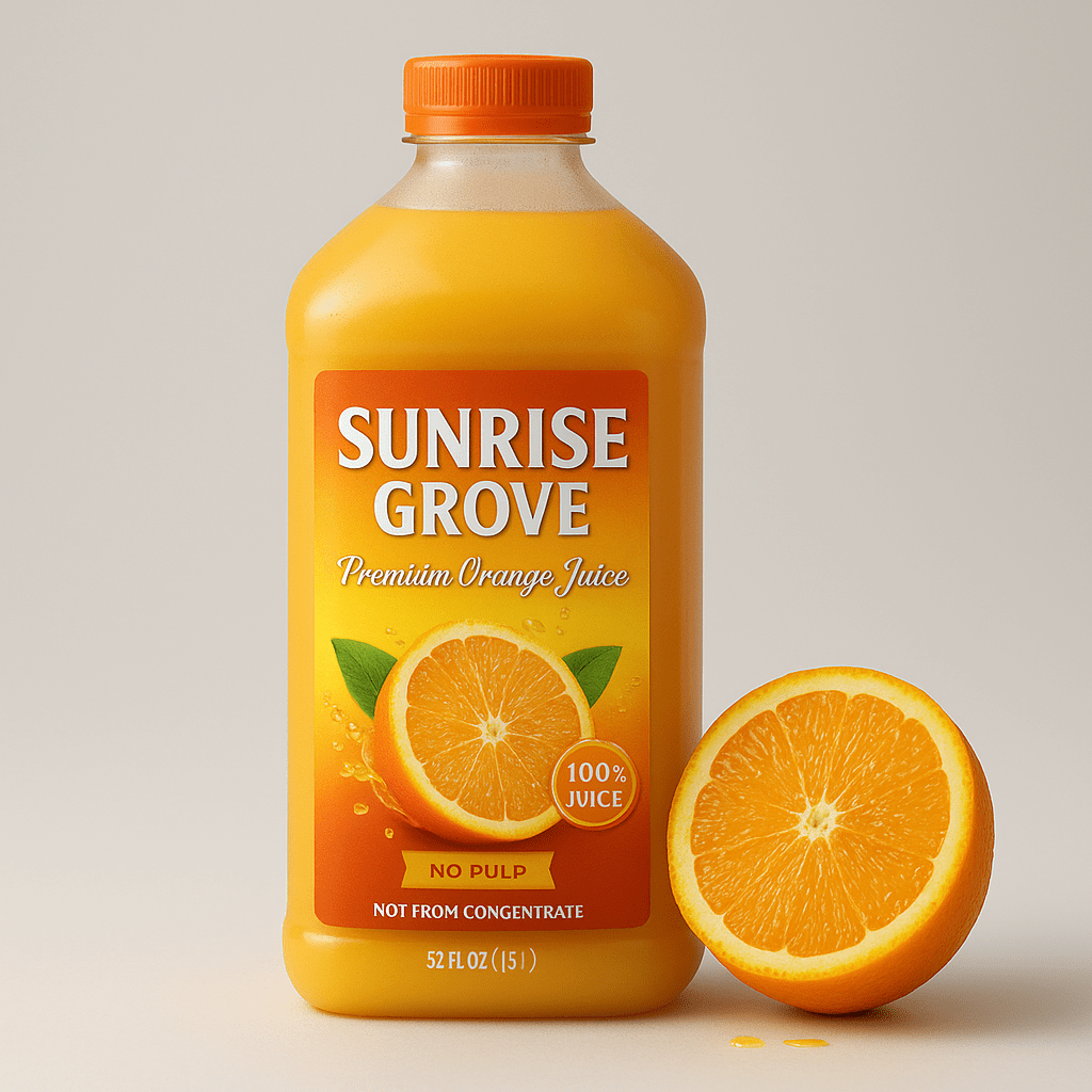 Custom juice and beverage labels