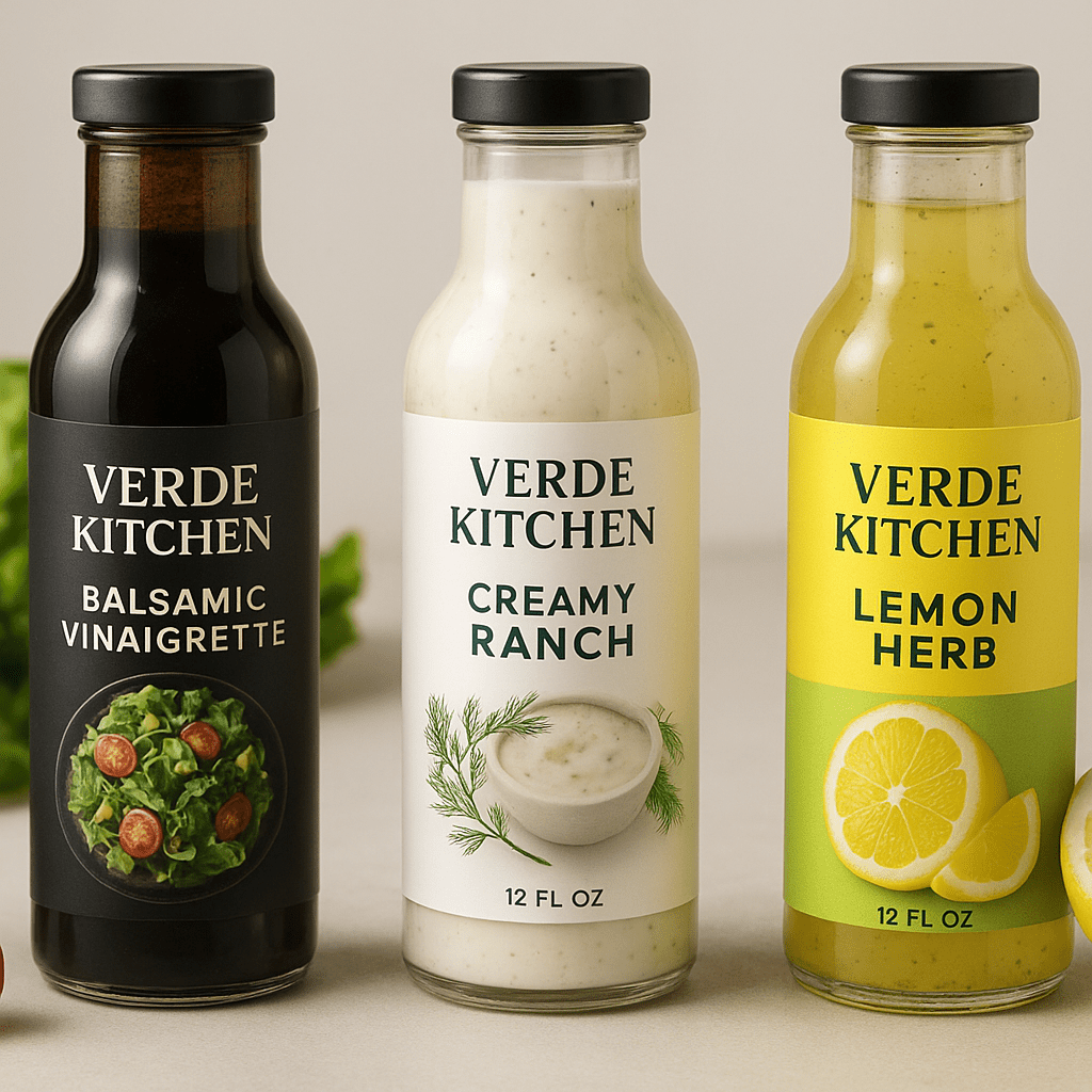 Custom salad dressing labels