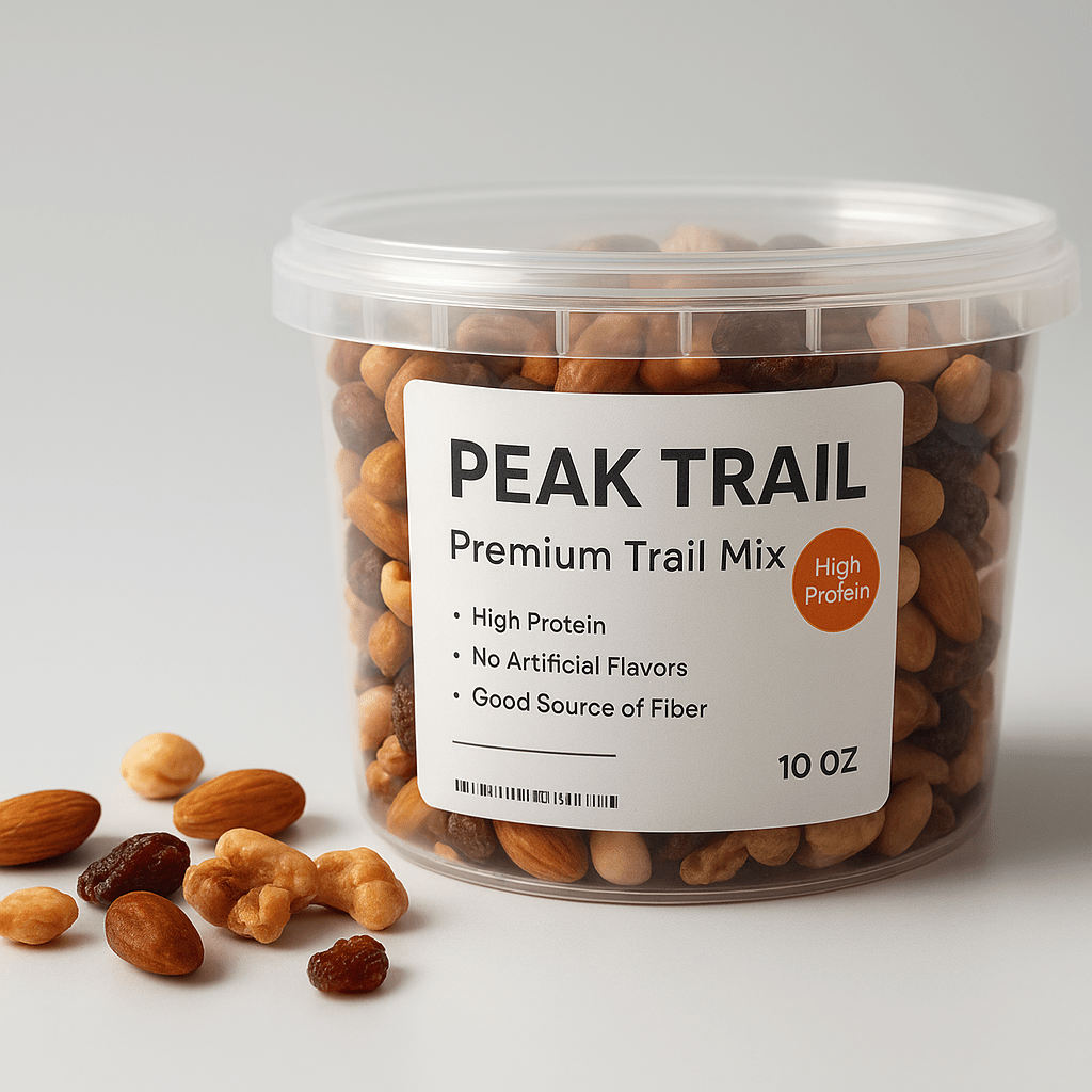 Custom snack food product labels