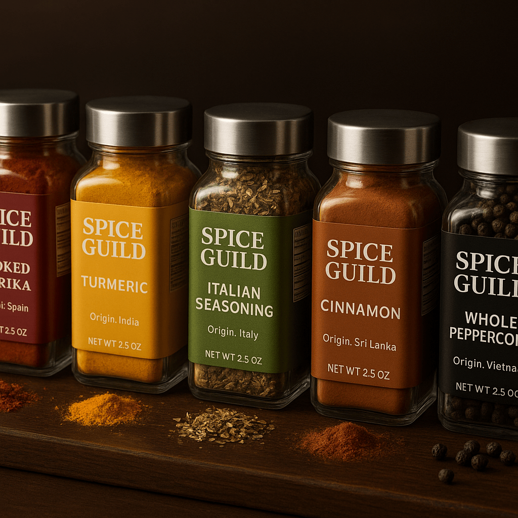 Custom spice jar labels