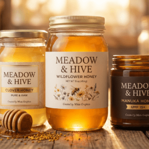 Custom honey jar labels
