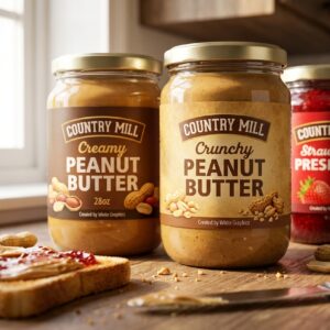 Custom peanut butter and jelly labels