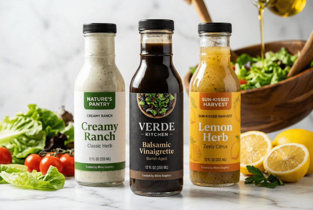 Dressing Labels Salad Dressing Labels | Custom Printed Labels | White Graphics