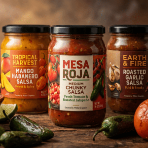 Custom salsa jar labels