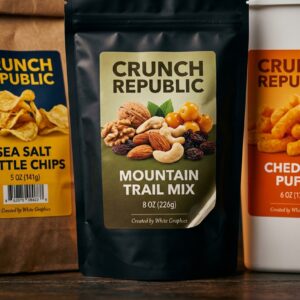 Custom snack food product labels