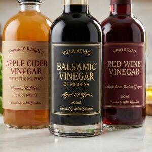 Custom vinegar and dressing labels