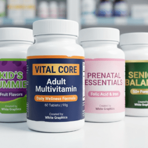 Custom vitamin supplement labels