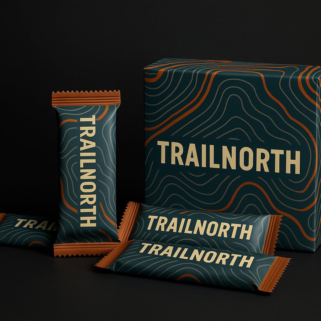 Flow wrapped snack bars in a printed multipack, fin seals and crimped ends visible